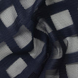Jacquard Polyester Stretch Mesh Fabric, 200 gsm, 160 cm — Navy — photo 2