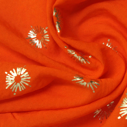 100% Viscose Knit Fabric, 88 gsm, 145 cm — Orange