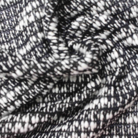 Black Textured Chunky Knit, Cotton-Poly