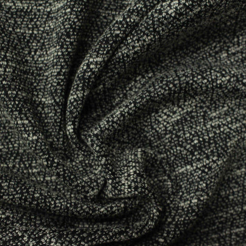Black Flecks Jacquard, Poly-Cotton