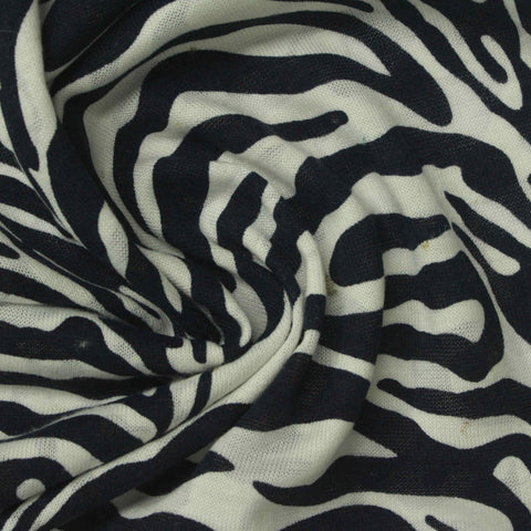 Black Zebra Knit, Poly-Viscose