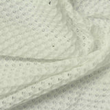 White Textured Chunky Knit, Polyester — photo 2