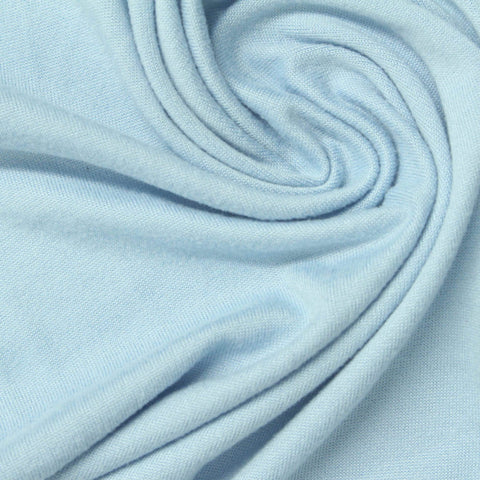Brushed Polyester Stretch Milk Silk Knit Fabric, 160 gsm, 170 cm — Blue