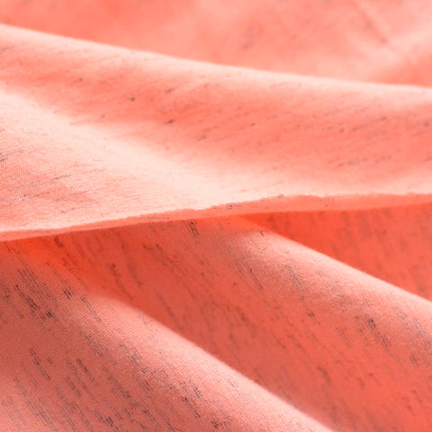 Peach Marl Jersey Knit, Cotton