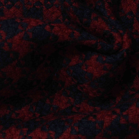 Red Houndstooth Woven, Polyester