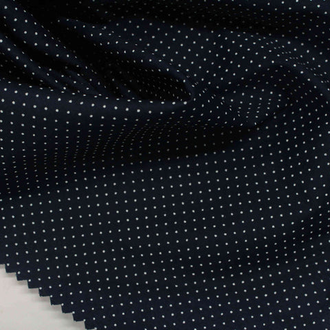 White Dots Poplin, Cotton-Poly, 111 gsm