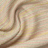 Pink Horizontal-Stripe Bouclé, Poly-Cotton — photo 2