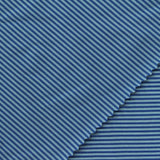 Blue Horizontal-Stripe Jersey Knit, Polyester — photo 2