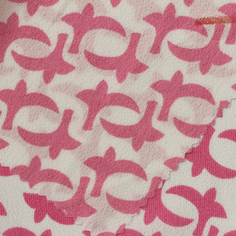 Pink Abstract Seersucker
