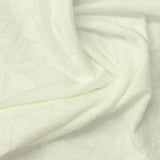 Cream Tone-on-Tone Floral Pointelle Knit, Polyester — photo 2