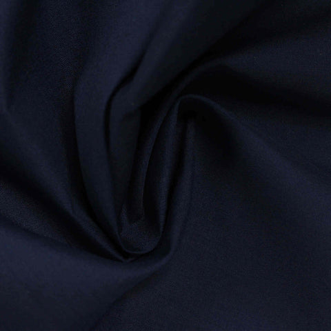 Dark Navy Poplin, Poly-Cotton