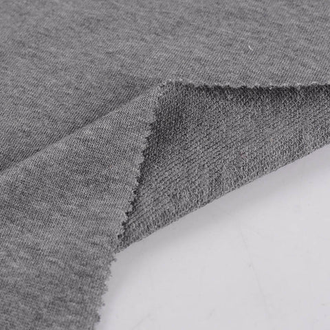 Grey Heathered-Marl French Terry, Viscose-Poly