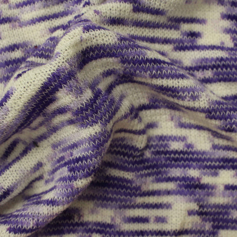 Purple Horizontal-Stripe Chunky Knit, Polyester