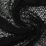 100% Polyester Chunky Knit Fabric, 140 gsm, 155 cm — Black — photo 2