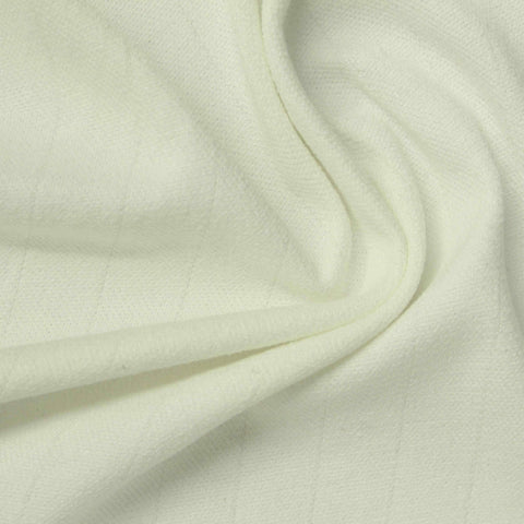 Light Beige Vertical-Stripe Piqué Knit, Poly-Viscose