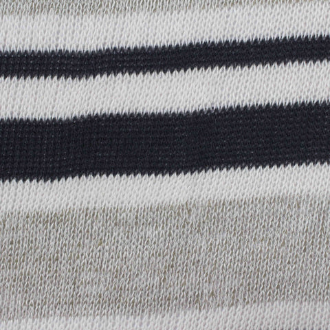 Dark Blue Horizontal-Stripe Rib Knit, Viscose-Poly, 155 gsm