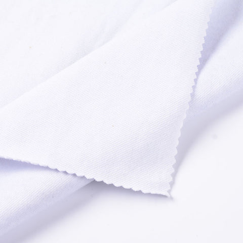 Viscose Polyester Stretch Denim Fabric, 308 gsm, 150 cm — White