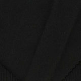 Polyester Stretch Rib Knit Fabric, 327 gsm, 165 cm — Black — photo 2