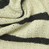 Black Horizontal-Stripe Rib Knit, Cotton-Poly — photo 2