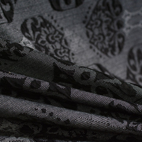 Black Damask Jacquard, Poly-Viscose
