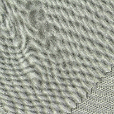 Light Grey-Green Heathered-Marl Piqué Knit, Viscose-Nylon