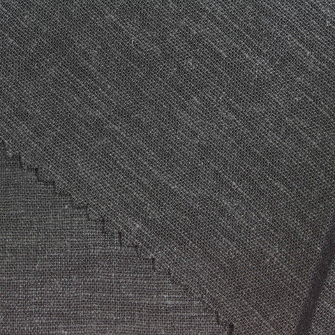Dark Grey Marl Woven, Linen-Viscose, 226 gsm