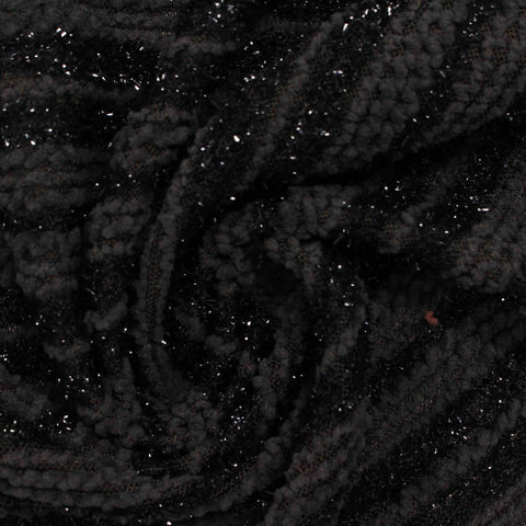 Black Horizontal-Stripe Chenille, Polyester, 209 gsm