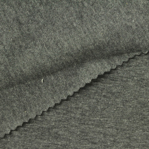Heathered Grey Marl Jersey Knit, Cotton-Poly, 210 gsm