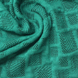 Teal Geometric Jacquard, Poly-Viscose — photo 2