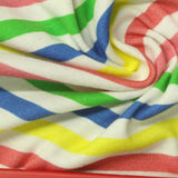 Pink Horizontal-Stripe Rib Knit, Cotton — photo 2