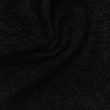 Jacquard Sequin Polyester Stretch Knit Fabric, 170 gsm, 170 cm — Black — photo 2