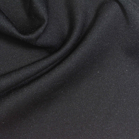 Nylon Polyester Stretch Scuba Knit Fabric, 250 gsm, 150 cm — Black