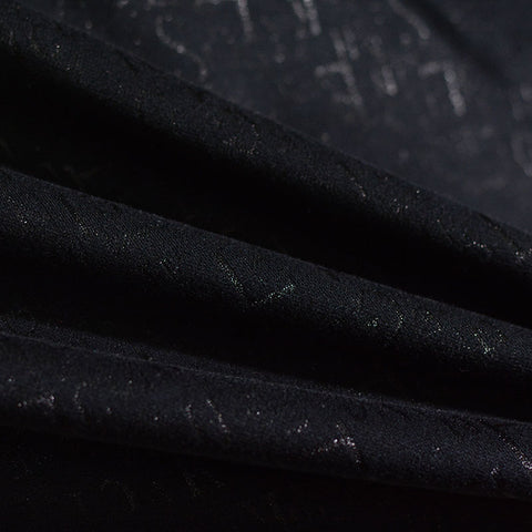 Black Tone-on-Tone Jacquard, Poly-Viscose, 150 cm, ref EF-4530