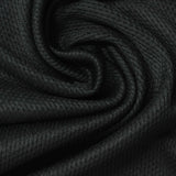 Cotton Polyester Birdseye Knit Fabric, 210 gsm, 160 cm — Black — photo 2