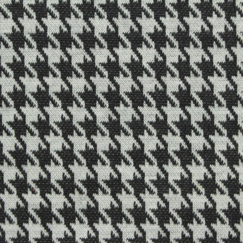 Black Houndstooth Jacquard, Polyester, 225 gsm