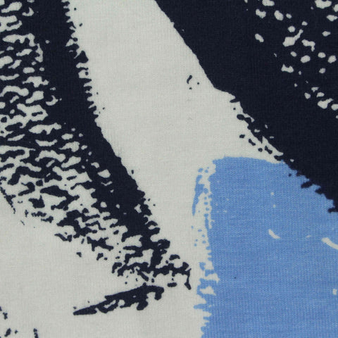 Navy Abstract Jersey Knit, Cotton