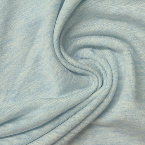 Light Blue Marl French Terry, Viscose-Poly