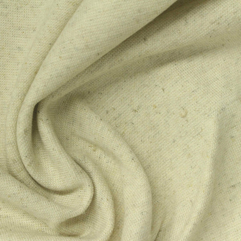 Light Yellow Marl Rib Knit, Tencel Lyocell-Linen, 345 gsm