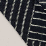 White Horizontal-Stripe Chunky Knit, Poly-Viscose — photo 2