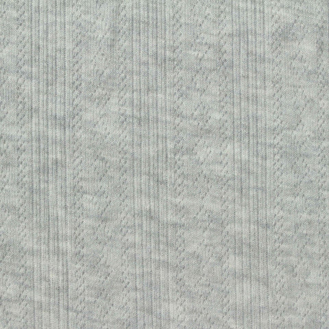 Light Grey Diamond Rib Knit, Poly-Viscose