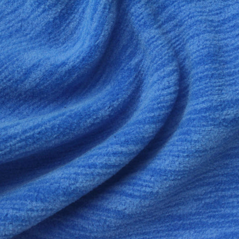 Royal Blue Textured Fleece, Polyester
