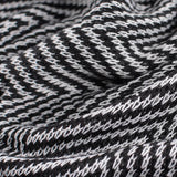Black Chevron Chunky Knit, Cotton-Poly — photo 2