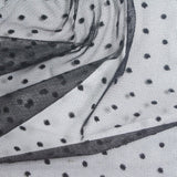 Black Polka-Dot Mesh, Polyester — photo 2