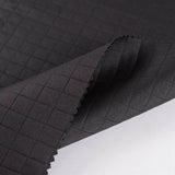 Black Tone-on-Tone Grid Jacquard, Polyester — photo 2