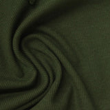 Cotton Polyester Stretch Rib Knit Fabric, 280 gsm, 125 cm — Green — photo 2