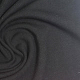 Polyester Viscose Stretch French Terry Fabric, 240 gsm, 160 cm — Black — photo 2