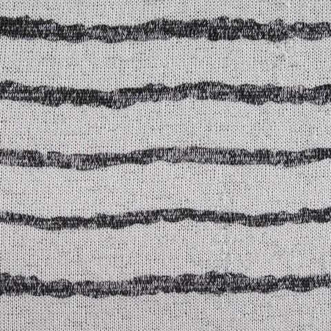 Black Stripes Chunky Knit, Viscose-Poly, 152 gsm, 160 cm, ref EF-5101