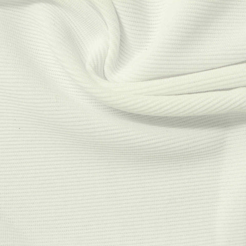 White Ribbed Rib Knit, Polyester