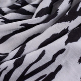 Black Zebra Jersey Knit, Polyester — photo 2