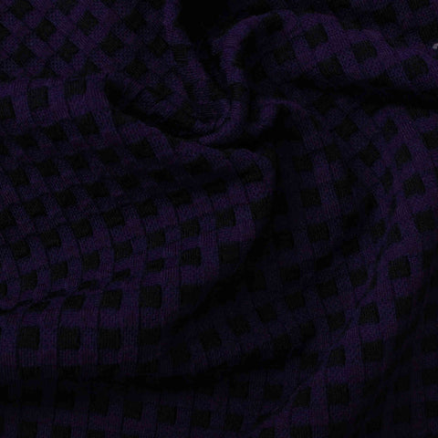 Purple Tone-on-Tone Square Jacquard
